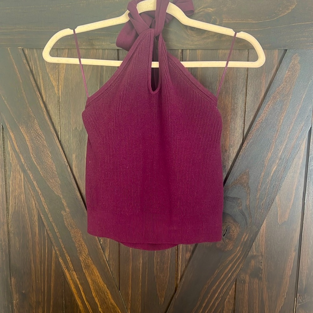 Halter Neck Top - Plum